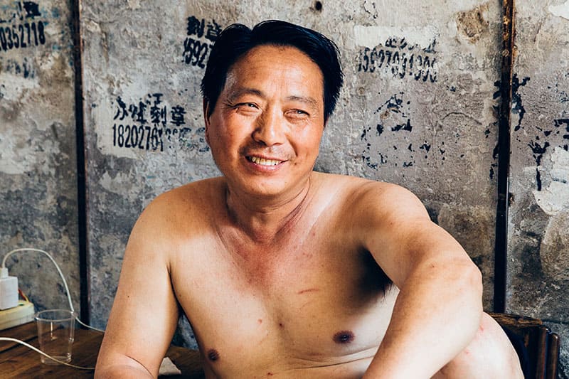 Portrait of strangers crossed in China